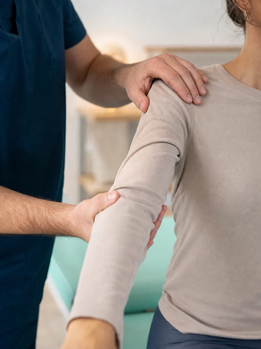 Detalle de una sesión de osteopatía en Ferrol
